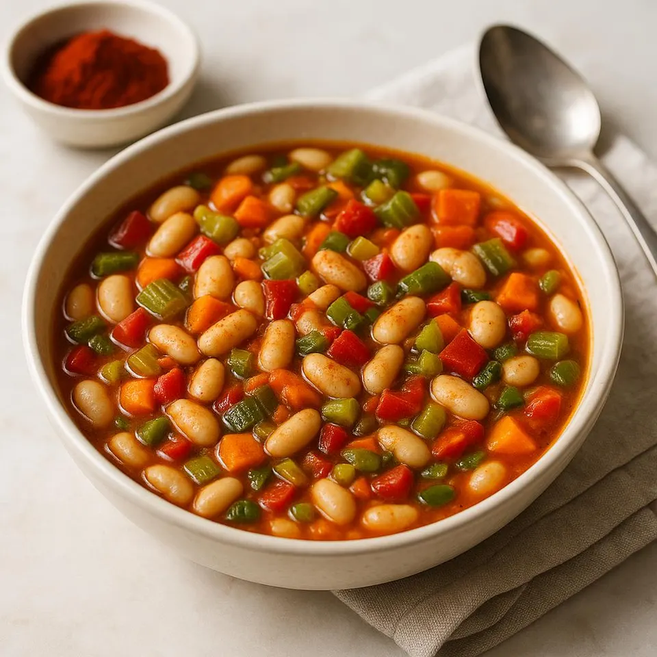 Alubias Blancas Con Verduras Y Pimentón
