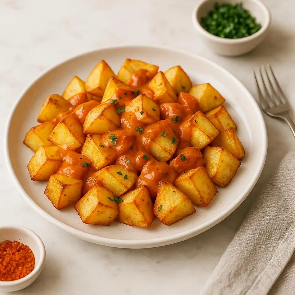 Patatas Bravas Con Salsa Picante