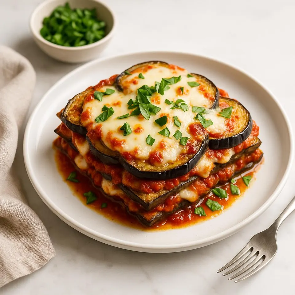 Lasaña De Berenjena Y Mozzarella