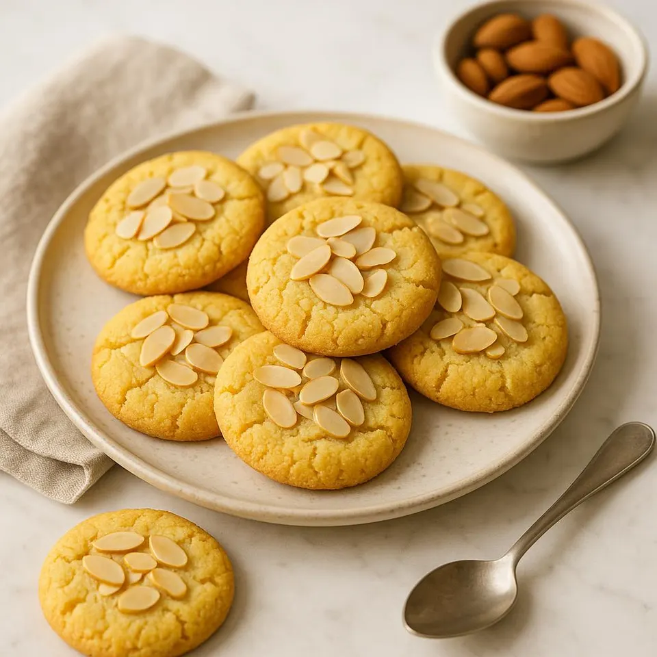 Galletas De Mantequilla Y Almendra